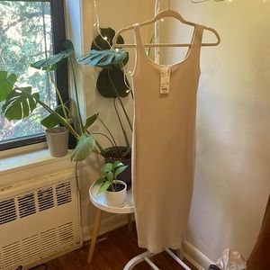 Uniqlo ribbed dress beige size XS